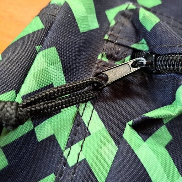 Back-to-School Backpack for Kids, Mojang, Black w/ Green Creepers All Over Print - Picture 3 of 15